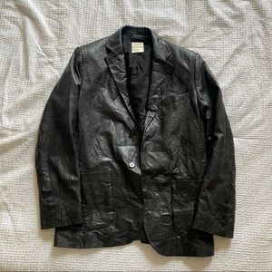 Zadig & Voltaire Volta Crinkled Leather Blazer